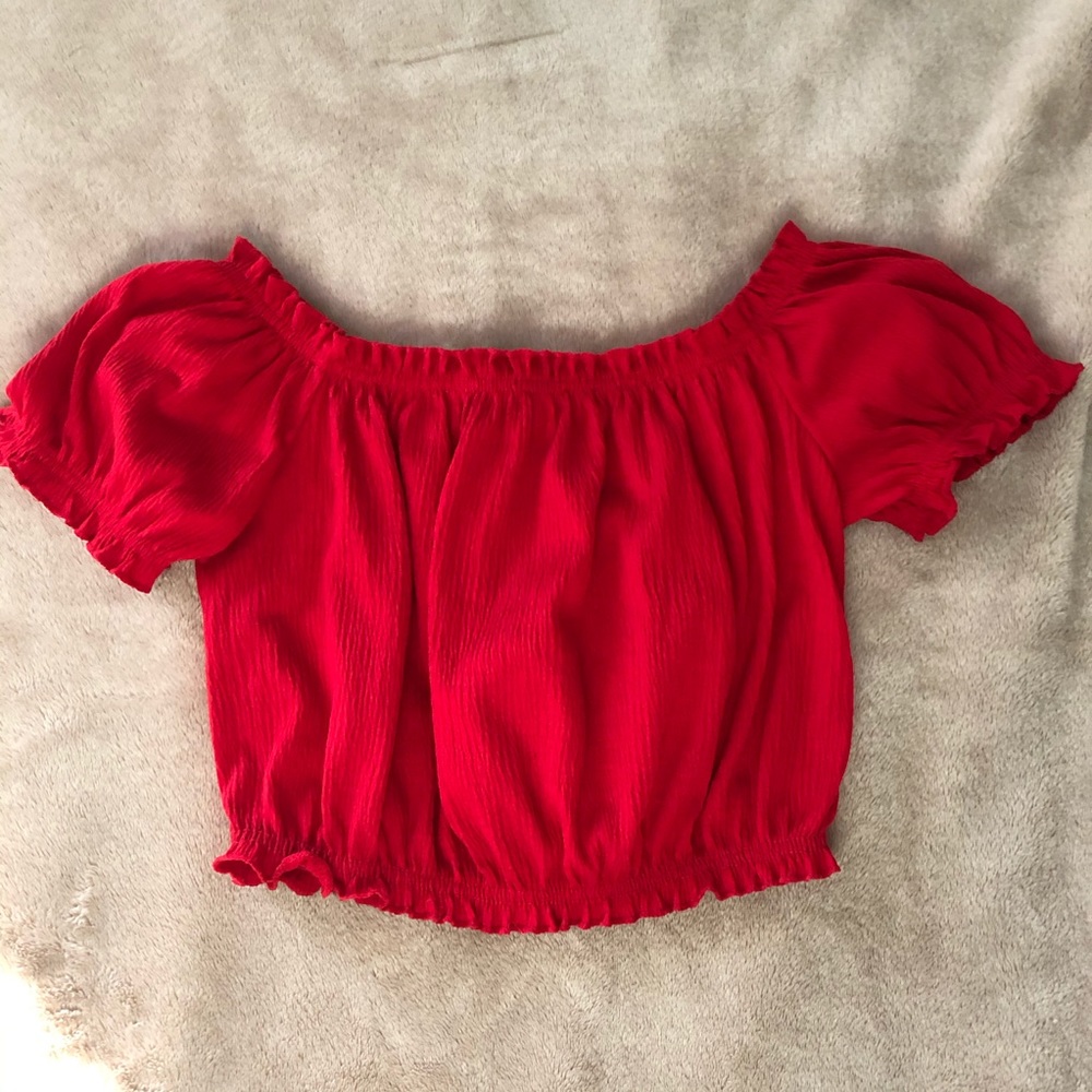 H&M Off the Shoulder Crop Top